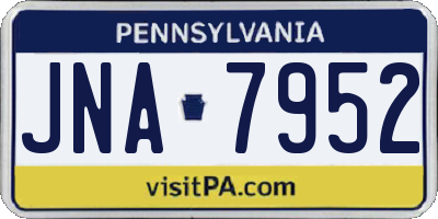 PA license plate JNA7952