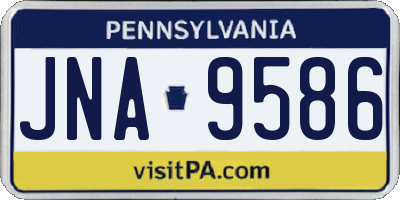 PA license plate JNA9586