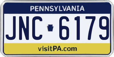 PA license plate JNC6179