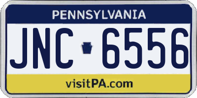 PA license plate JNC6556