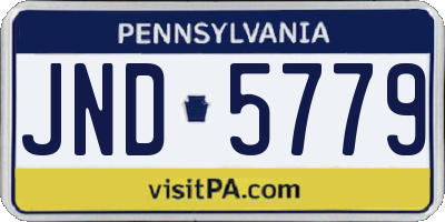 PA license plate JND5779