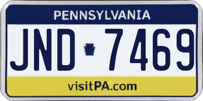 PA license plate JND7469