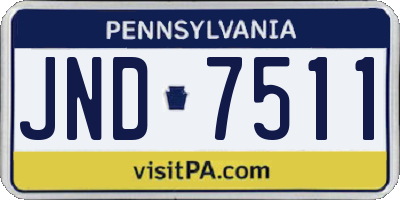 PA license plate JND7511