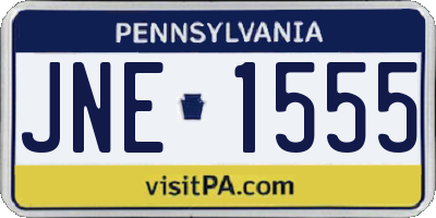PA license plate JNE1555