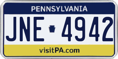 PA license plate JNE4942