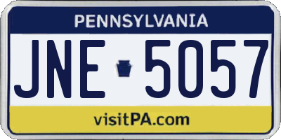 PA license plate JNE5057