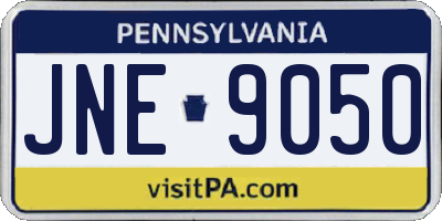 PA license plate JNE9050