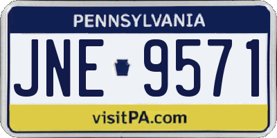 PA license plate JNE9571