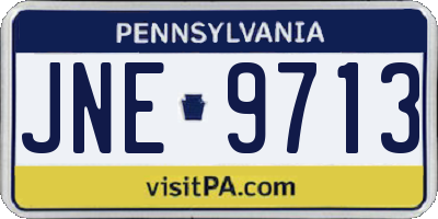 PA license plate JNE9713