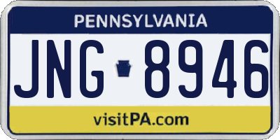 PA license plate JNG8946