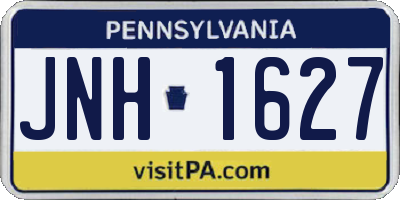 PA license plate JNH1627