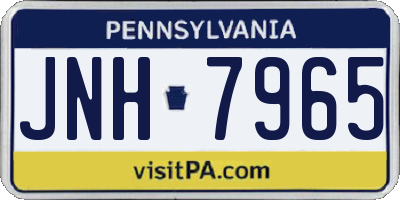 PA license plate JNH7965