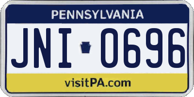 PA license plate JNI0696