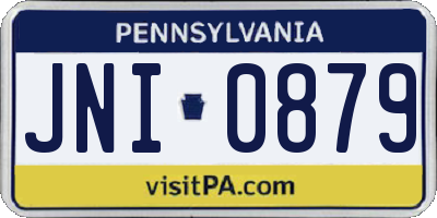 PA license plate JNI0879