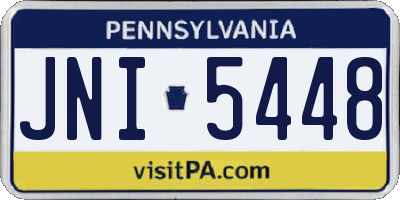 PA license plate JNI5448