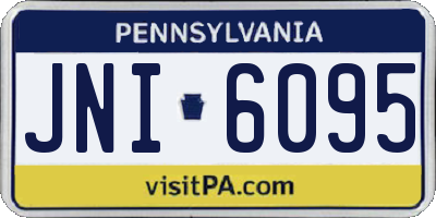 PA license plate JNI6095