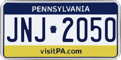 PA license plate JNJ2050