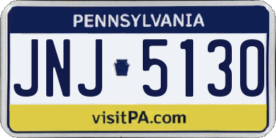 PA license plate JNJ5130