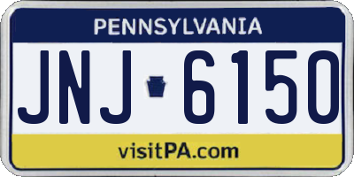 PA license plate JNJ6150