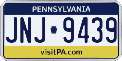 PA license plate JNJ9439