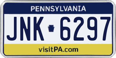 PA license plate JNK6297
