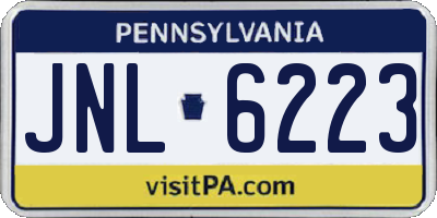PA license plate JNL6223