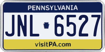 PA license plate JNL6527