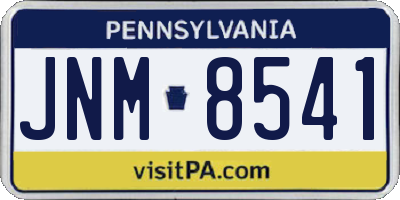 PA license plate JNM8541