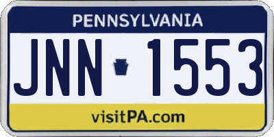 PA license plate JNN1553