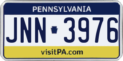 PA license plate JNN3976