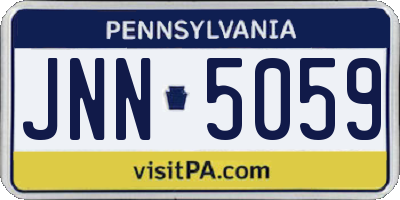 PA license plate JNN5059