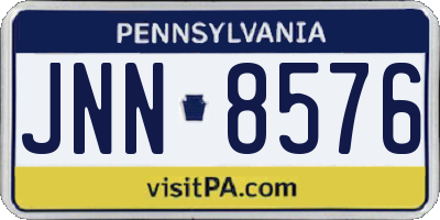 PA license plate JNN8576