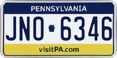 PA license plate JNO6346