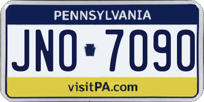 PA license plate JNO7090