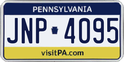 PA license plate JNP4095