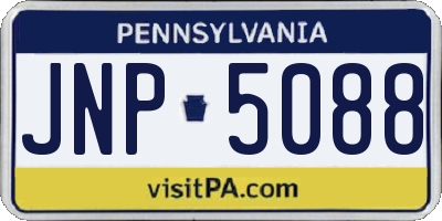 PA license plate JNP5088