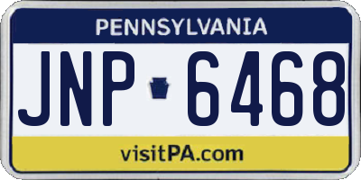 PA license plate JNP6468