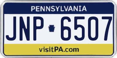 PA license plate JNP6507
