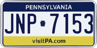 PA license plate JNP7153