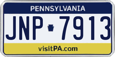 PA license plate JNP7913