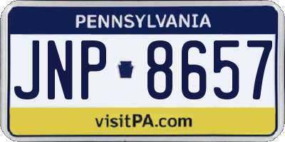 PA license plate JNP8657