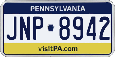 PA license plate JNP8942