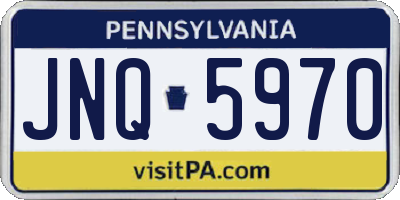 PA license plate JNQ5970