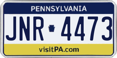 PA license plate JNR4473