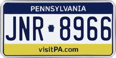 PA license plate JNR8966