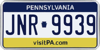 PA license plate JNR9939