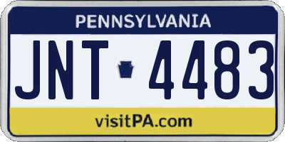 PA license plate JNT4483