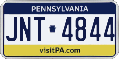 PA license plate JNT4844