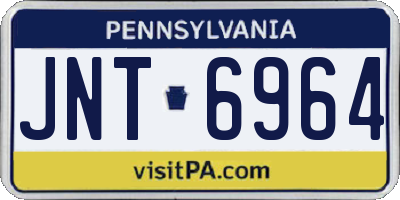 PA license plate JNT6964