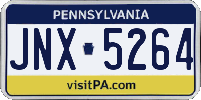 PA license plate JNX5264